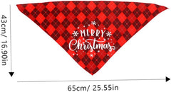 Pet Dog Christmas Bandana Soft Scarf for Holiday Parties and Photos for Festive Pet Costumes and