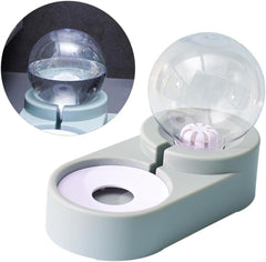 POPETPOP Automatic Double Bowl Pet Water Feeder Blue Non Spill Water Dispenser for Dogs and Cats Safe High Density Material Smooth Surface for Home and Pet Shops