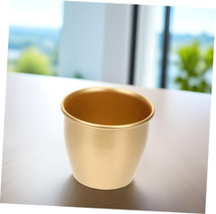 Small Gold Plant Pot Modern Gold Planter for Plants Chic Flower Pot Simple Design