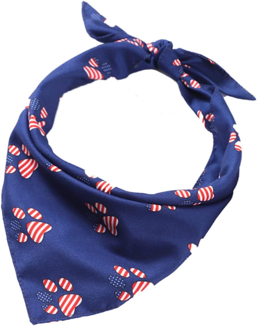 SUPVOX 1pc Pet Bandana for Dogs Triangle Scarf Unique Footprint Pattern Washable and Easy Dressing up Your Pet at Parties and Special Occasions