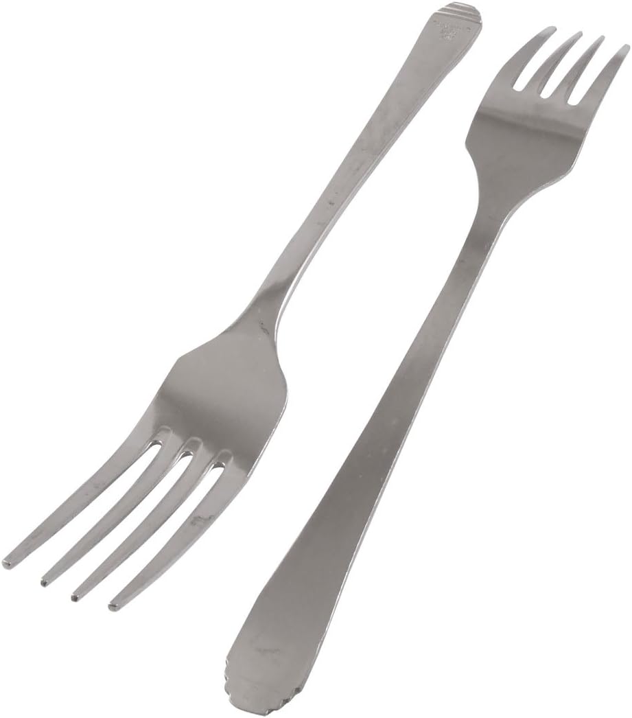 Stainless Steel Tableware Dinner Forks Silver Tone 2 Pcs (id: 24b ef6 443 30c 93e