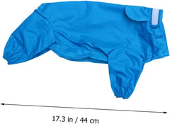 Reflective Dog Raincoat Waterproof Puppy Rainwear Hood Small/Medium Dogs Size 18