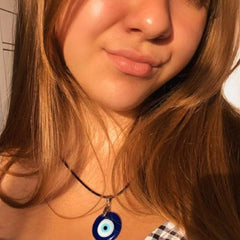 Evil Eye Necklace for Women Men Glass Evil Eye Pendant Protection Jewelry Lucky Amulet Necklace Trendy Spiritual Gift Meaningful Gift for Friends