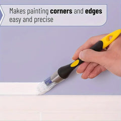 Easy-to-Clean Paint Edge Brush,0.75 lnch Precision Trimming Tool with Durable Plastic Handle and Synthetic Bristles for Smooth Edges and Cleaning