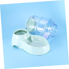 Automatic Pet Food Drink Dispenser Green Dog Cat Feeder Bowl with Easy Design Fresh Water Fountain for Pets Effortless Feeding for Busy Pet Owners