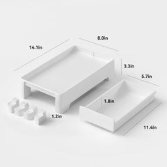 Raised Pet Feeder Stand, Adjustable Height with Drawer to Storage Pet Food, Non-Slip, Suitable for Cat and Puppy Feeders as Well as Water Fountains
