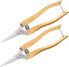 POPETPOP 2pcs Garden Pruning Shears Herb Scissors Flower Cutters Hand Tools for Gardening
