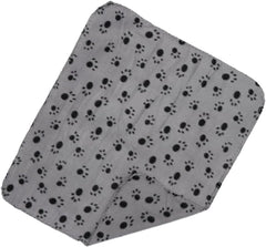 BESPORTBLE Double-Sided Fleece Dog Blanket Pet Bed for Car Winter Blanket Claw Print Grey Background