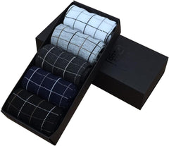 5pairs Long Men's Socks Cotton Wicking Crew Socks Comfortable Stretchy Cool No-slip Bottom