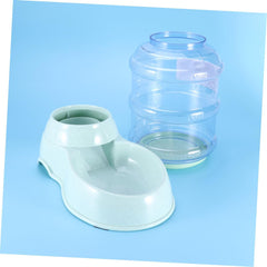 Automatic Pet Food Drink Dispenser Green Dog Cat Feeder Bowl with Easy Design Fresh Water Fountain for Pets Effortless Feeding for Busy Pet Owners