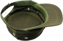 Military Cap Baseball Cap Red Star Army Cap Vintage Men Flat Top Cool Hat