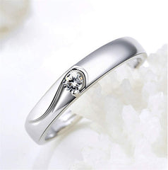 1 Pair Silver Color Open Rings Women Men Couple Rings Cheap Jewelry for Lovers