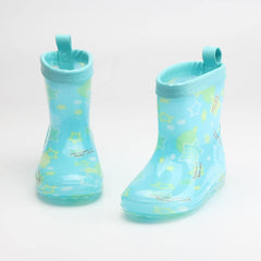 Toddler Cute Colorful Rain Boots Cartoon Rain Boots Short Rain Boots for Toddler Easy On Lightweight Girls Boots