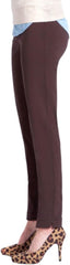 SLIM-SATION Women's Wide Band Regular Length Pull-on Straight Leg Pant with Tummy Control