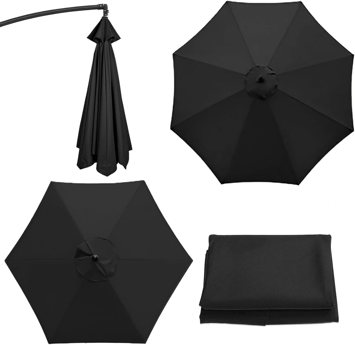 Patio Umbrella Replacement Canopy Parasol Umbrella Replacement Canopy Cover Sun Umbrella Replacement Cloth Garden Parasol Canopy for Standard, Cantilever & Balcony Parasols