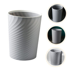 Healifty Modern Large Gray Household Trash Can for Kitchen and Bedroom Ash Bin Waste Basket Compact Garbage Storage Container for Home Use
