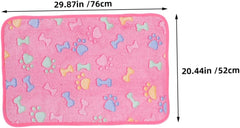 Kisangel 3pcs Washable PET Blanket Set Soft Fleece Dog and Cat Blanket for Small Pets Cute Pattern Dog Bed Cover Cozy and Warm for Puppies and Kittens