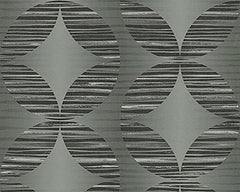 CONCORD WALLCOVERINGS ™ Hollywood - Graphical Retro Floral Trails Vintage Grey Wallpaper Sample