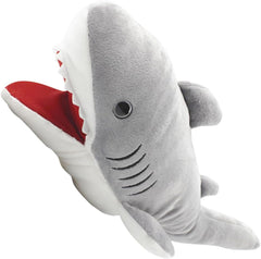 LOGOFUN Plush Shark Hand Puppet Stuffed Animal Hand Puppet for Kids Cartoon Animal Hand Toy for Storytelling Teaching Role-Playing