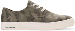 SUN STONE Mens Kiva Canvas Casual and Fashion Sneakers Green 7.5 Medium (D)