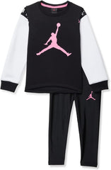 Jordan Girl's Holiday Shine Leggings Set (Toddler/Little Kids) Black 5 Little Kids