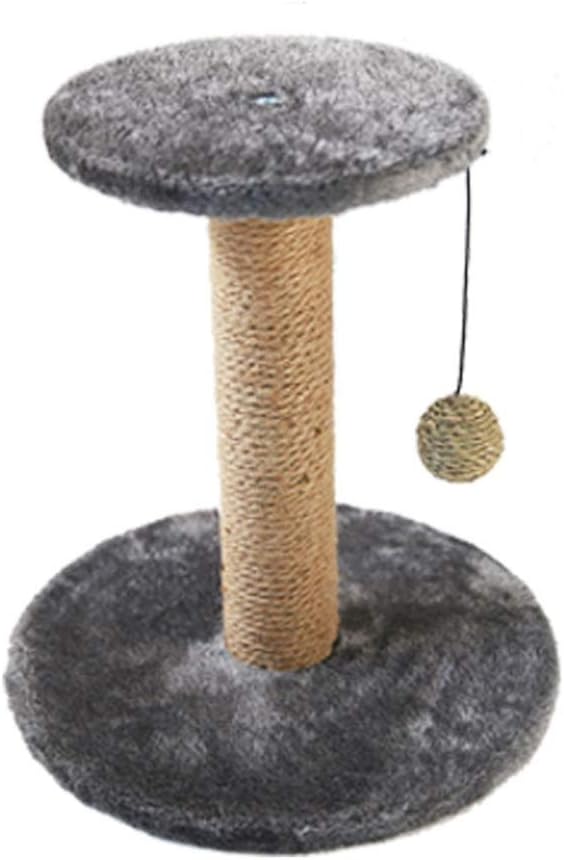 Cat Scratch Column Climbing Frame Tower and Tree Round and Square Structure Jump Platform, 2 Sizes, 4 Colors (Color : Gray, Size : 30x30x33cm)