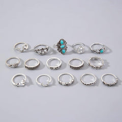 Asymmetrical Gemstone Geometric Rings, Contemporary Jewelry, Interlocking Knuckle Bands, Fashion Gift