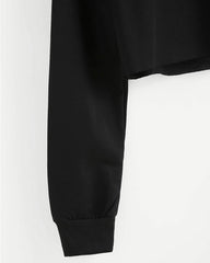 EAST KNITTING Girls Crop Tops Teens Round Neck Letter Print Long Sleeve T-Shirts