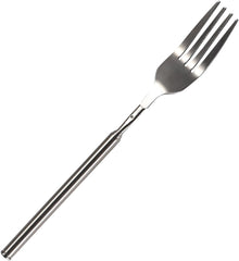 Stainless Steel Dinner Fork, BBQ Telescopic Fork Extendable Dinner Fruit Dessert Fork Cutlery with Long Handle