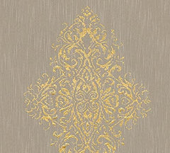 CONCORD WALLCOVERINGS ™ Luxury, A Ensemble Dark Brown Wallpaper Sample, Traditional Decor