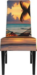 Sunset Beach Hammock Soft and Comfortable Dining Chair Protector - Suitable for Family Gatherings, banquets, Weddings and Hotels