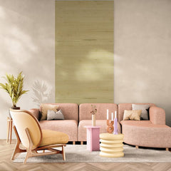 CONCORD WALLCOVERINGS ™ Display Sample, Grasscloth Texture Wallpaper – Beige Roll, Durable Vinyl Wall Covering, 7" x 10", Neutral and Elegant Design