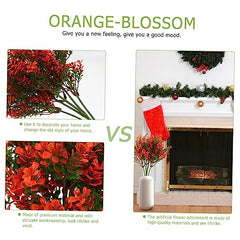 Cabilock Flower Cluster Decor Simulated Green Plant Artificial Flower Easy Care Home Office Decor