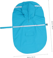 TOYANDONA Reflective Extra Dog Raincoat Lightweight Hooded Jacket for Dogs Easy to Wear Comfortable Safe for Bad Weather Conditions