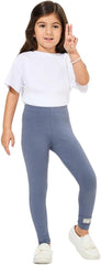 Patch Detail Elastic Waistband Leggings Grey 3-4 YRS