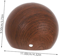 Iron Globe Table Lamp Base Vintage Decorative Metal Lamp Stand Hollow Walnut Finish for Home Lighting