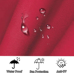 Patio Umbrella Replacement Canopy 6.5/7.5/9/10ft Cantilever Umbrella Replacement Canopy 6 Ribs/8 Ribs Polyester Canopy Replacement Top (Color : Coffee, Size : 2.7m/9FT-6Ribs)