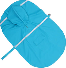 HANABASS Dog Reflective Raincoat Hooded Pet Coat for Outdoor Use for Medium to Large Breeds Like Labrador and Lightweight and Design Lake XL