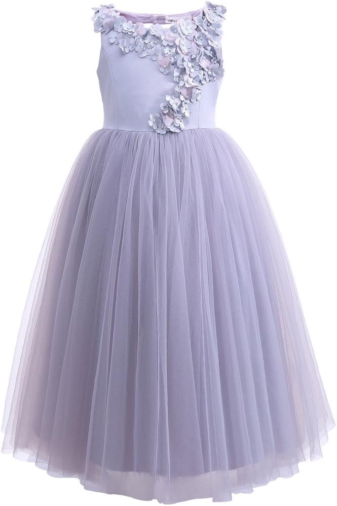 Pettigirl Girls Floral Scoop Back Party Bridal Dresses