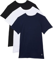POLO Men's Ralph Lauren Slim Fit Wicking Crew Undershirts 3-Pack