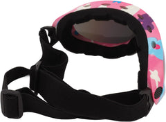 Dog Sunglasses, Dog Eye Wear Glasses Winproof for Dogs Eyes Red Lens (White Frame) Dog Goggles