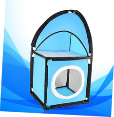 Cat Tree Furniture with Tunnel Design Scratcher for Indoor Cats Safe Oxford for Kittens and Multiple Cats