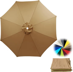 Umbrella Replacement Canopy Cover for 8.9/9.8ft 8 Ribs,Parasol Replacement Covers 8 Ribs Market Patio Umbrella Canopy Cover for Outdoor Garden Patio