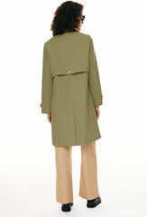 Orolay Women's Single Breasted Trench Coat Mid Long Classic Lapel Windproof Slim Outerwear Coats