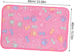 GANAZONO 3pcs Pet Blanket Soft Fleece Mats Bright Colors Washable and Non-Fading Cozy Warmth for Dogs and Kittens for Beds and Car Seats