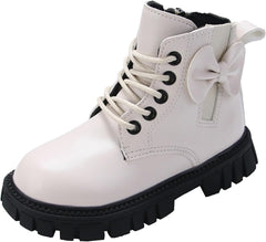 Fashion Non Slip Ankle Boots Lace up Lug Sole Side Zipper Outdoor Booties Kids Cowboy Boots Toddler Boots