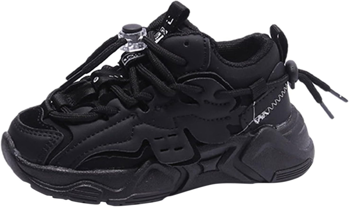 Generic Girls' Sneakers Girls Slip-On Sneakers Kids Lightweight Thick Sole Walking Shoes Boys Athletic Running Shoes for