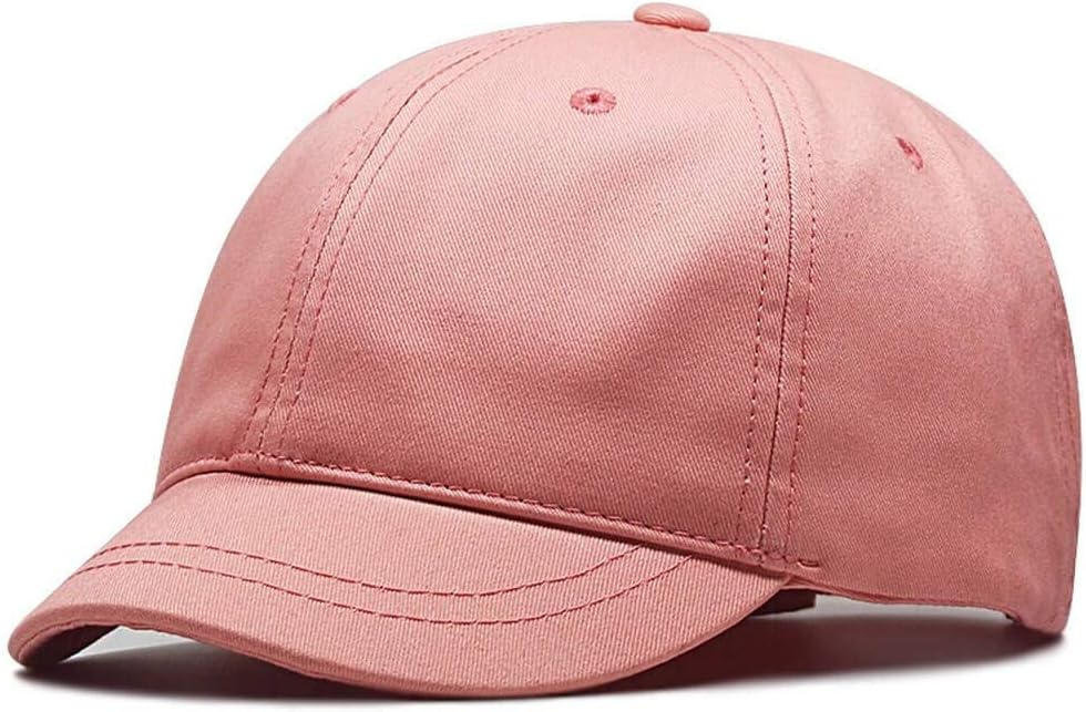 Men Short-Bill Oversize Baseball-Cap - Plain Polo Dad Hat L/XL for A Big Head