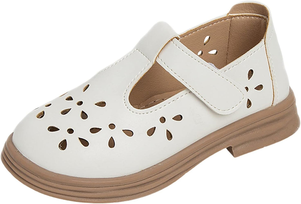 IWIHMIV Girl Mary Jane Shoes Flat Dress Shoes for Little Kid/Big Kid Comfortable Mary Jane Shoes Flat Dress Shoes