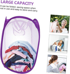 DECHOUS 2pcs Laundry Baskets Mesh Collapsible Laundry Hamper Capacity Storage Basket Simple Design for College Camping Apartments Hotel